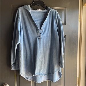 Jane and Delancey Denim Blue Top